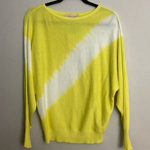 3-29 Philosophy sweater tie dye yellow Cotton blend XS NWT